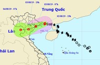 Vị trí và đường đi của bão 19h hôm nay, 2/8.