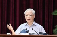 Tổng Bí thư Nguyễn Phú Trọng phát biểu chỉ đạo tại Hội nghị.