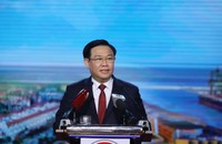Chủ tịch Quốc hội Vương Đình Huệ phát biểu chỉ đạo tại Hội nghị công bố Quy hoạch tỉnh Hà Tĩnh thời kỳ 2021 - 2030.