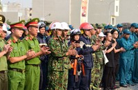 Các lực lượng tham gia Diễn tập khu vực phòng thủ TP Hà Nội năm 2019.