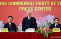 Tổng Bí thư, Chủ tịch nước Nguyễn Phú Trọng chủ trì họp báo về kết quả Đại hội XIII.