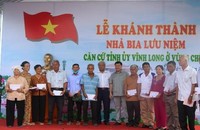 Khánh thành Nhà bia lưu niệm khu căn cứ Tỉnh uỷ Vĩnh Long tại Đồng Tháp