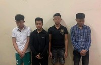 Các đối tượng tại cơ quan công an (ảnh CA)