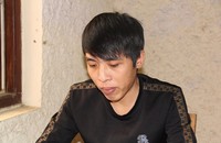 Đối tượng Phạm Doãn Hùng tại cơ quan công an.