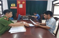 Công an làm việc với Phan Đình Minh Tuấn.