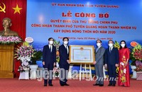 Thành phố Tuyên Quang "về đích" nông thôn mới đầu tiên của tỉnh