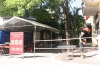 Một chốt kiểm soát dịch ở TP Bắc Giang, tỉnh Bắc Giang. Ảnh: Lệ Thanh/NLĐ