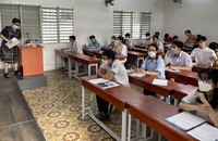 Các thí sinh tham gia thi đánh giá năng lực của Đại học Quốc gia TP HCM.