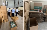 Lực lượng chức năng kiểm tra phát hiện hàng nghìn hộp thực phẩm chức năng có dấu hiệu làm giả.