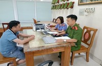 Đối tượng Đào Quang Hiệp tại Cơ quan Công an. Ảnh: Công an Quảng Ninh