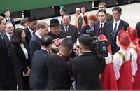 Nhà lãnh đạo Triều Tiên Kim Jong-un trong chuyến thăm Nga.