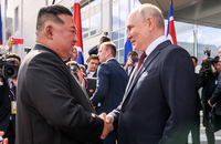Tổng thống Nga Putin và nhà lãnh đạo Triều Tiên Kim Jong Un.