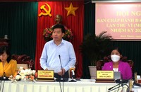 Bí thư Tỉnh uỷ Nguyễn Mạnh Cường phát biểu tại Hội nghị.