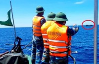 Biên đội tàu Hải đội 2, BĐBP tỉnhQuảng Bình phát hiện, xua đuổi tàu nước ngoài ra khỏi vùng lãnh hải Việt Nam.