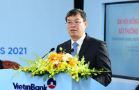 Ông Trần Minh Bình - Bí thư Đảng ủy, Chủ tịch HĐQT VietinBank phát biểu tại Đại hội đồng cổ đông bất thường năm 2021.
