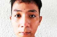Đối tượng Hòa tại cơ quan điều tra.