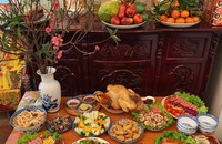 Mâm cơm cúng ông Công ông Táo (ảnh minh họa).