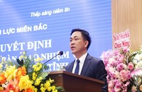 Tân Giám đốc Công ty Điện lực Hà Tĩnh Phạm Công Thành phát biểu tại buổi lễ.