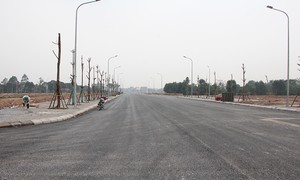 Một góc Dự án khu đô thị mới Đông Bắc, thị trấn Bích Động.