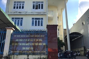 BQL DA ĐTXD các công trình Nông nghiệp và Phát triển nông thôn tỉnh Quảng Ngãi.