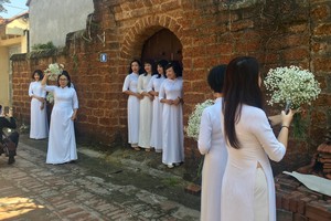 Ở làng cổ Đường Lâm hiện nay, có khoảng 956 ngôi nhà vẫn còn giữ được các kiến trúc cổ với tường gạch đá ong.