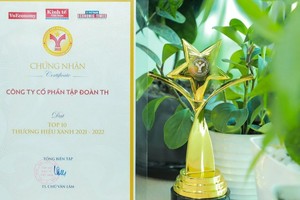 Tập đoàn TH đạt Top 10 Thương hiệu Xanh 2022