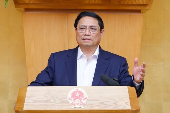 Thủ tướng Phạm Minh Chính chủ trì phiên họp Chính phủ thường kỳ tháng 4/2024, thảo luận nhiều nội dung quan trọng - Ảnh: VGP/Nhật Bắc