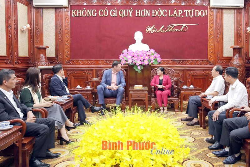 Nhiều lĩnh vực đầu tư tại Bình Phước được Chủ tịch EuroCham tại Việt Nam quan tâm