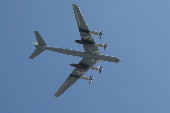 Máy bay ném bom mang tên lửa chiến lược Tupolev Tu-95MS của Nga.