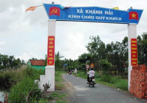 Đường vào xã Khánh Hải, huyện Trần Văn Thời, tỉnh Cà Mau
