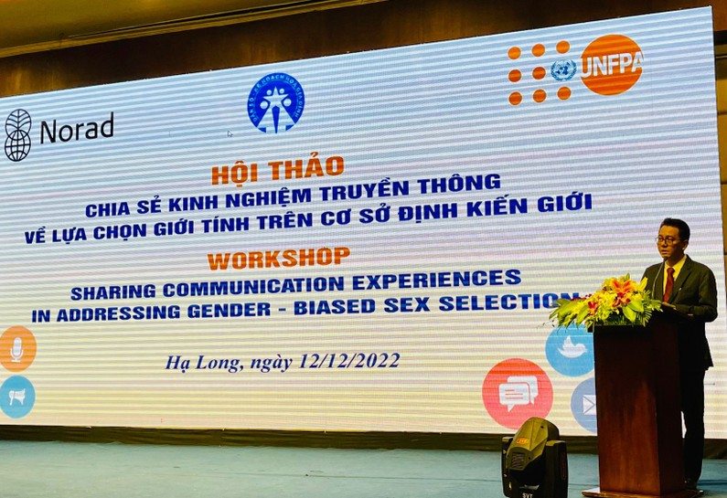 TS. Phạm Vũ Hoàng – Phó Tổng Cục trưởng Tổng cục Dân số (Bộ Y tế) phát biểu khai mạc Hội thảo