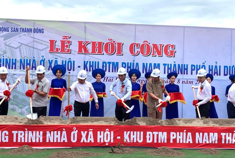 Lễ khởi công công trình nhà ở xã hội Khu đô thị mới phía Nam TP Hải Dương diễn ra sáng ngày 28/8.