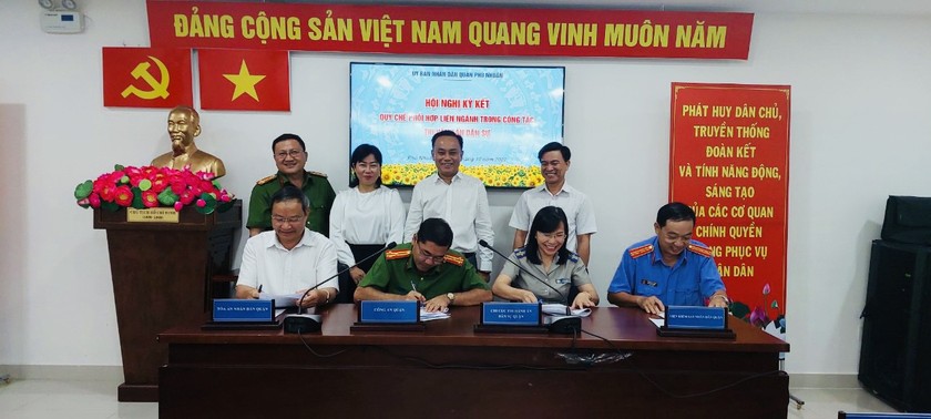 Quận Phú Nhuận: Ký kết Quy chế phối hợp trong công tác THADS