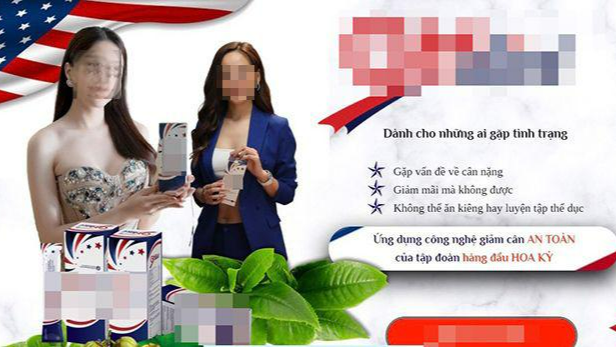 Hoa hậu M.P.T và H.G trong một video quảng cáo thực phẩm chức năng với công dụng giảm cân. (Ảnh minh họa) 