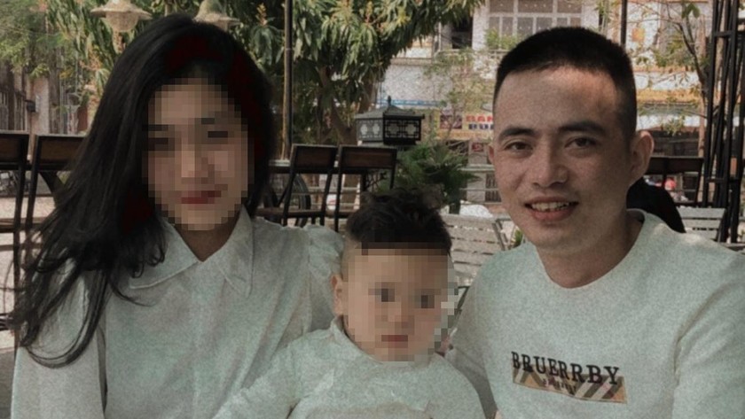 Ông Nguyễn Huy Hoàng với vợ và con.