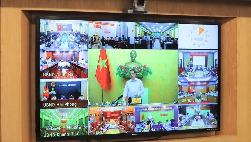 Thủ tướng Phạm Minh Chính chủ trì cuộc họp trực tuyến toàn quốc của Ban Chỉ đạo với các địa phương tuyến đầu, điều hành công tác phòng, chống dịch COVID-19.