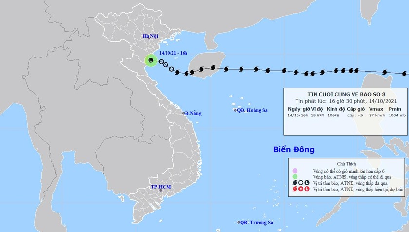 Áp thấp ven bờ biển Nam Định - Thanh Hóa, nguy cơ lũ quét, ngập úng ở Trung Bộ