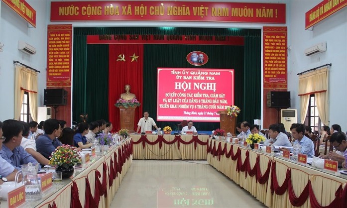 Hội nghị sơ kết kiểm tra, giám sát củ tỉnh ủy Quảng Nam.