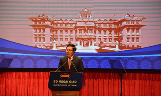 Phó Thủ tướng, Bộ trưởng Bộ Ngoại giao Phạm Bình Minh phát biểu tại Hội  nghị