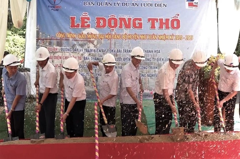 Khởi công dự án đường dây và TBA 110kV Bãi Trành (Như Xuân, Thanh Hóa)