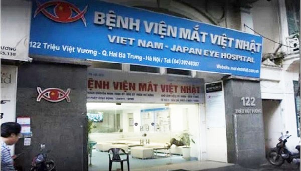 Bệnh viện Mắt Việt Nhật là một trong ba bệnh viện phải tạm dừng hoạt động vì không đạt tiêu chí an toàn phòng chống dịch Covid-19. Ảnh: Internet