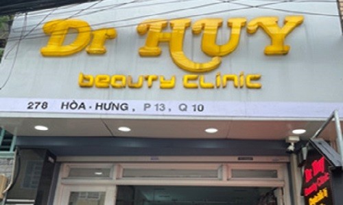 Cơ sở Dr Huy Beauty Clinic hoạt động trong lĩnh vực khám bệnh, chữa bệnh khi chưa được Sở Y tế TP HCM cấp giấy phép. Ảnh: Sở Y tế TP HCM