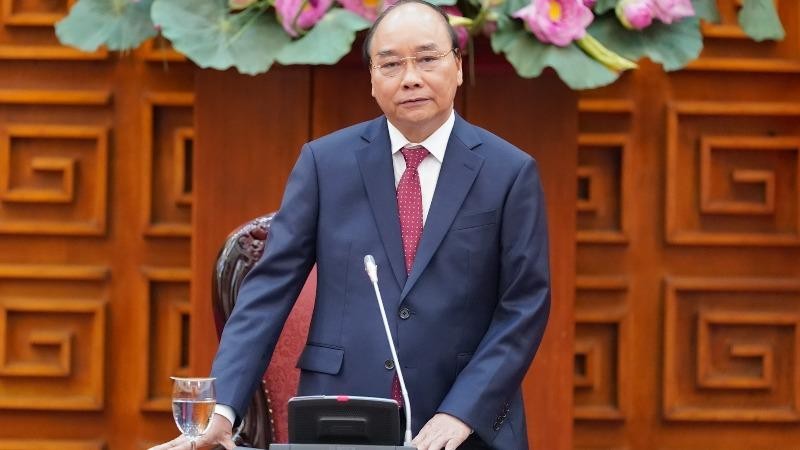 Thủ tướng Nguyễn Xuân Phúc phát biểu tại buổi tiếp các tập đoàn lớn của Hàn Quốc chiều 29/7.