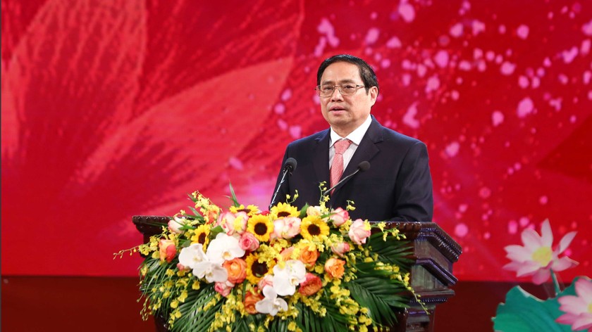 Thủ tướng Phạm Minh Chính phát biểu chỉ đạo buổi Lễ.