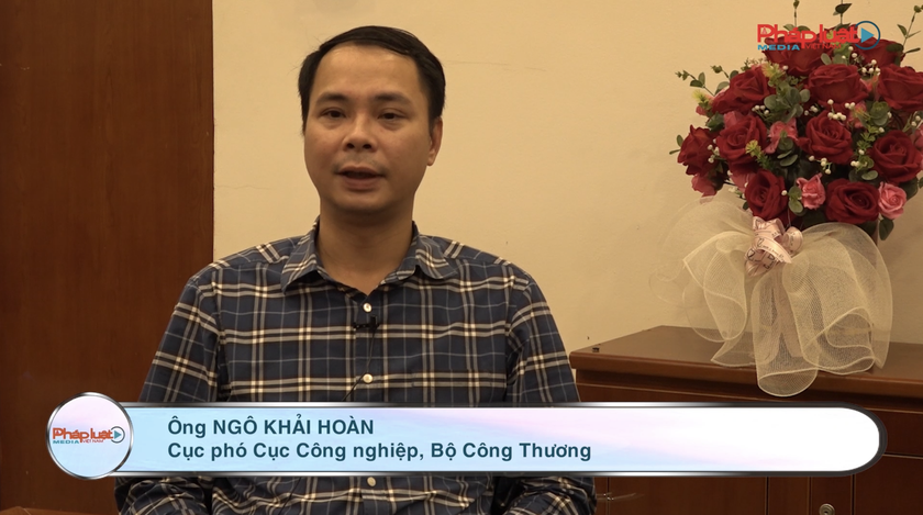 Ông Ngô Khải Hoàn trả lời phỏng vấn của phóng viên Báo Pháp luật Việt Nam.
