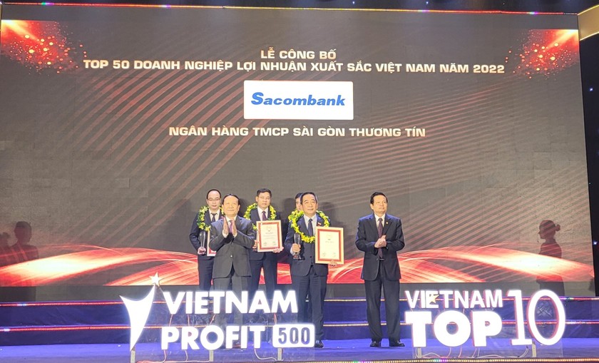 Sacombank thuộc Top 50 doanh nghiệp lợi nhuận tốt nhất Việt Nam năm 2022 