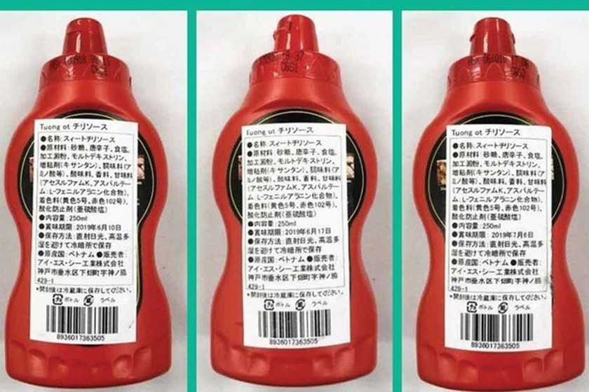 Sản phẩm tương ớt Chin-su bị thu hồi ở Nhật Bản 