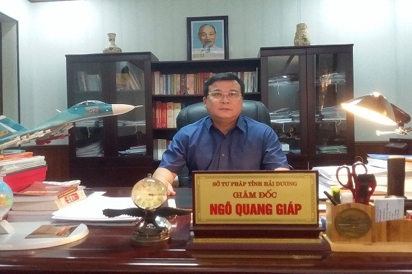 Ông Ngô Quang Giáp  - Giám đốc Sở Tư pháp tỉnh Hải Dương