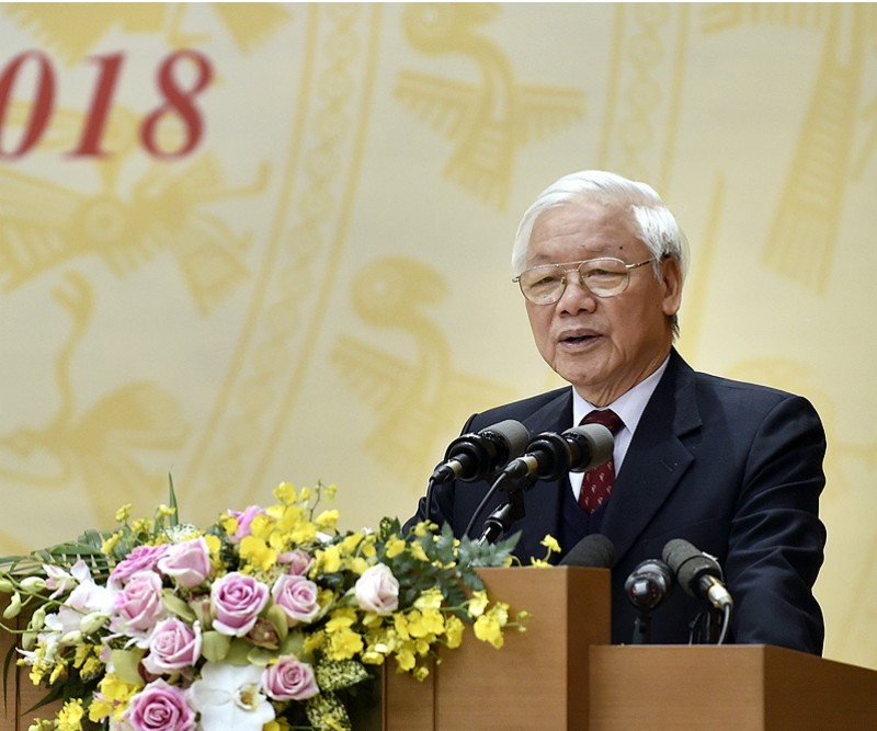 Tổng Bí thư, Chủ tịch nước Nguyễn Phú Trọng phát biểu chỉ đạo tại Hội nghị