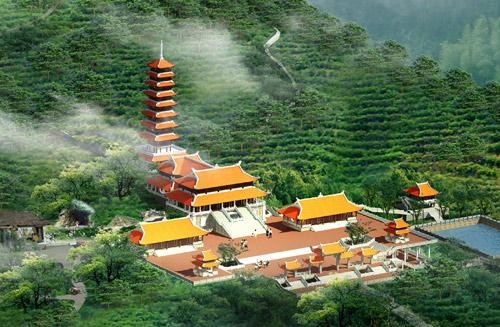 Toàn cảnh chùa Đại Tuệ. 